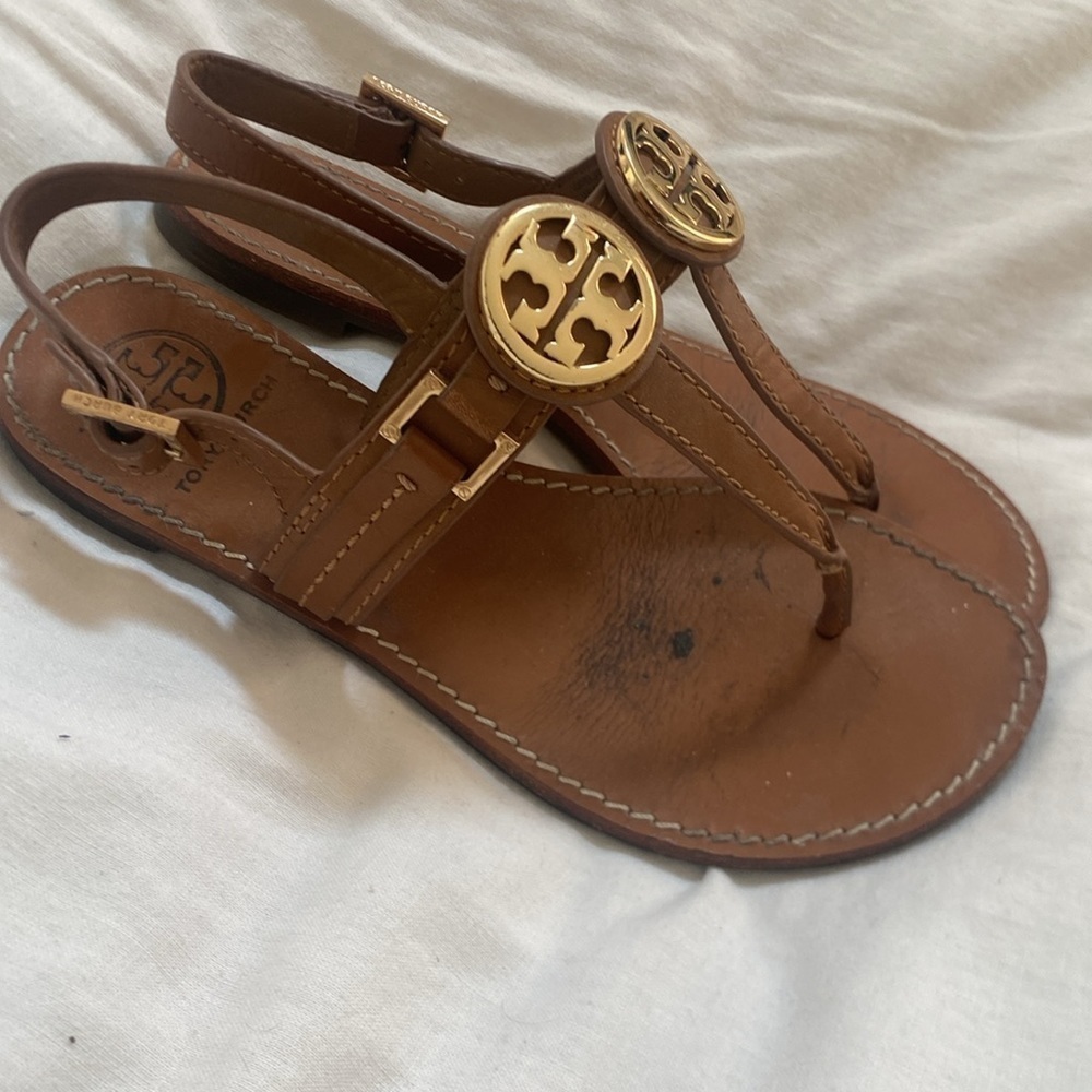 Authentic Tory Burch Cassia Flat Thong Sandals 5.5